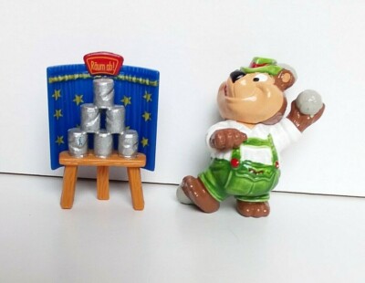Vintage German Kinder Egg Toy Bavarian Bear Can Knock Down Carnival Game 1.75''