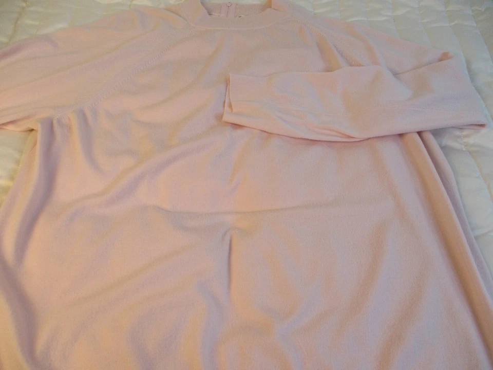 Hampshire Studio Sweater Women's 3XL Pale Pink 1/4 Zip Acrylic Faux Cashmere * - Image 2 of 4