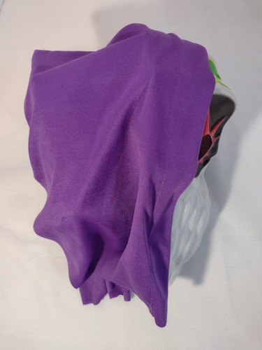 Grave Digger Halloween Mask Skull Scary Costume Purple Hood Elastic Closure - Picture 4 of 8