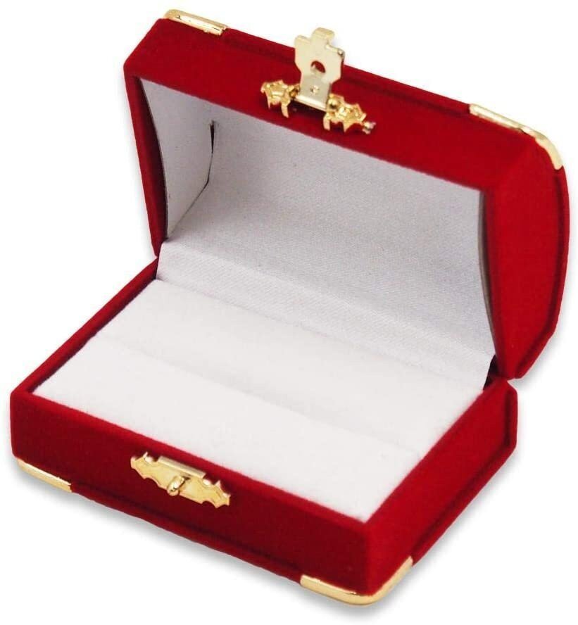 Velour Brass Clasped Jewelry Gift Box eBay