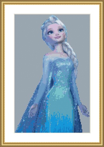 Frozen Elsa schönes Kreuzstich Set - Bild 1 von 2