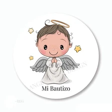Angel Baptism Christening Mi Bautizo Favors Scrapbook Stickers Envelope Seals