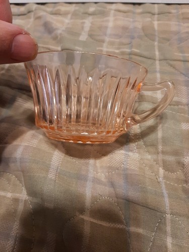 VINTAGE PINK QUEEN MARY DEPRESSION GLASS LOT 5 CUPS - Picture 9 of 13
