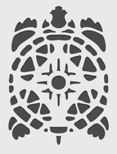 7.5"x10" Clear Plastic Stencil - Southwestern Turtle ME424 