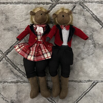Vintage Handford s? Igel Reitjäger Plüsch Teddies 18 Zoll groß Fuchs