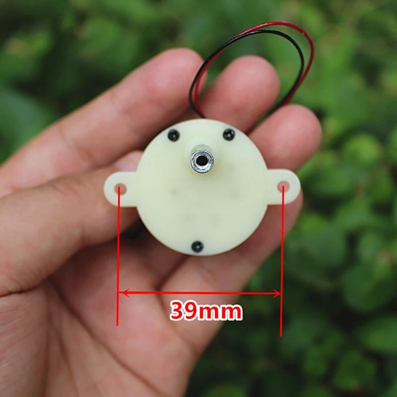 Getriebemotor 6-9V DC Langsamläufer Motor Modellbau Karussell Drehscheibe 2-5RPM - Bild 2 von 4