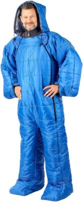 NEU Schlafsack blau mit Armen Beinen für Erwachsene Gr. L Camping Outdoor Zelten