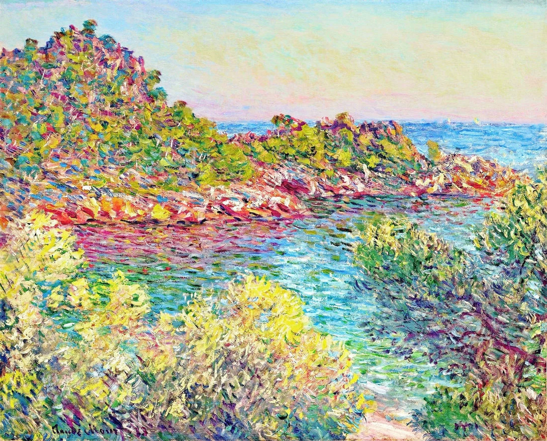 Landscape near Montecarlo by Claude Monet Oil Painting Canvas Hand painted Repro
