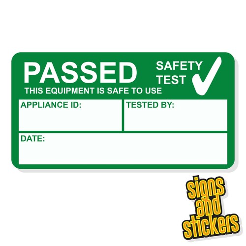 24 PAT Test Pass stickers label passed, waterproof not cheap paper ones  - Afbeelding 1 van 1