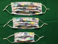 Face Mask Washable 100 cotton Reusable Made in US Cute CATS Double Layered