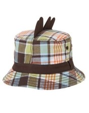 GYMBOREE DINO MIGHTY PLAID DINOSAUR BUCKET HAT 0 12 24 2T 3T 4T 5T NWT