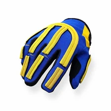 Vintage Style "Old School" Motocross Gloves Blue Reign VMX MX Enduro trials