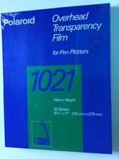 Polaroid Overhead Transparency Film - for Pen Plotters- 1021 Heavy Weight- 50pcs