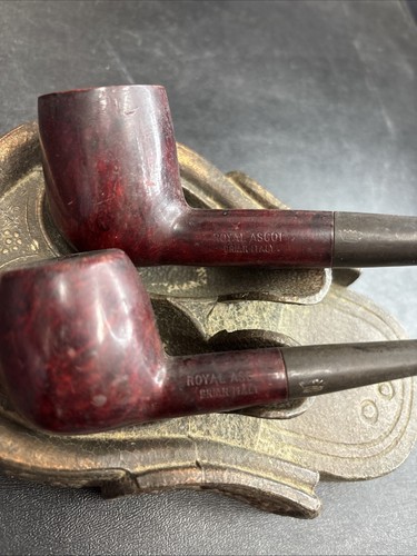 Royal Ascot Pipes Briar Made In Italy And Two Pipe Brass Holder - Picture 5 of 11