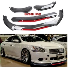 Front Bumper Lip Splitter Body Kit Spoiler For Nissan Maxima Carbon Fiber