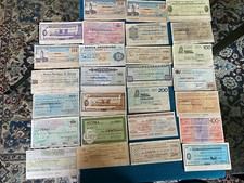 BLOCCO DI 50 MINI ASSEGNI MISTI CIRCOLATI