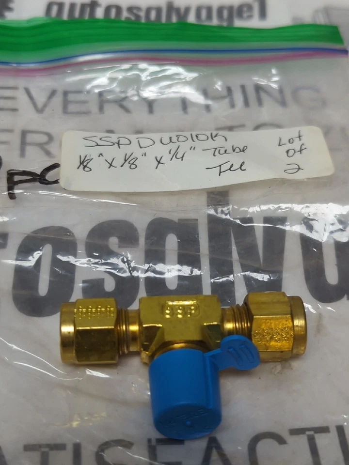 SSP DUOLOK,NA,1/8 IN X1/8 IN X1/4 IN TUBE FITTING TEE LOT OF 2 NOS - Image 3 of 4
