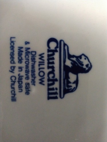 Churchill Blue Willow Bundle Butter Dish and Gravy Boat Japan - Picture 5 of 8
