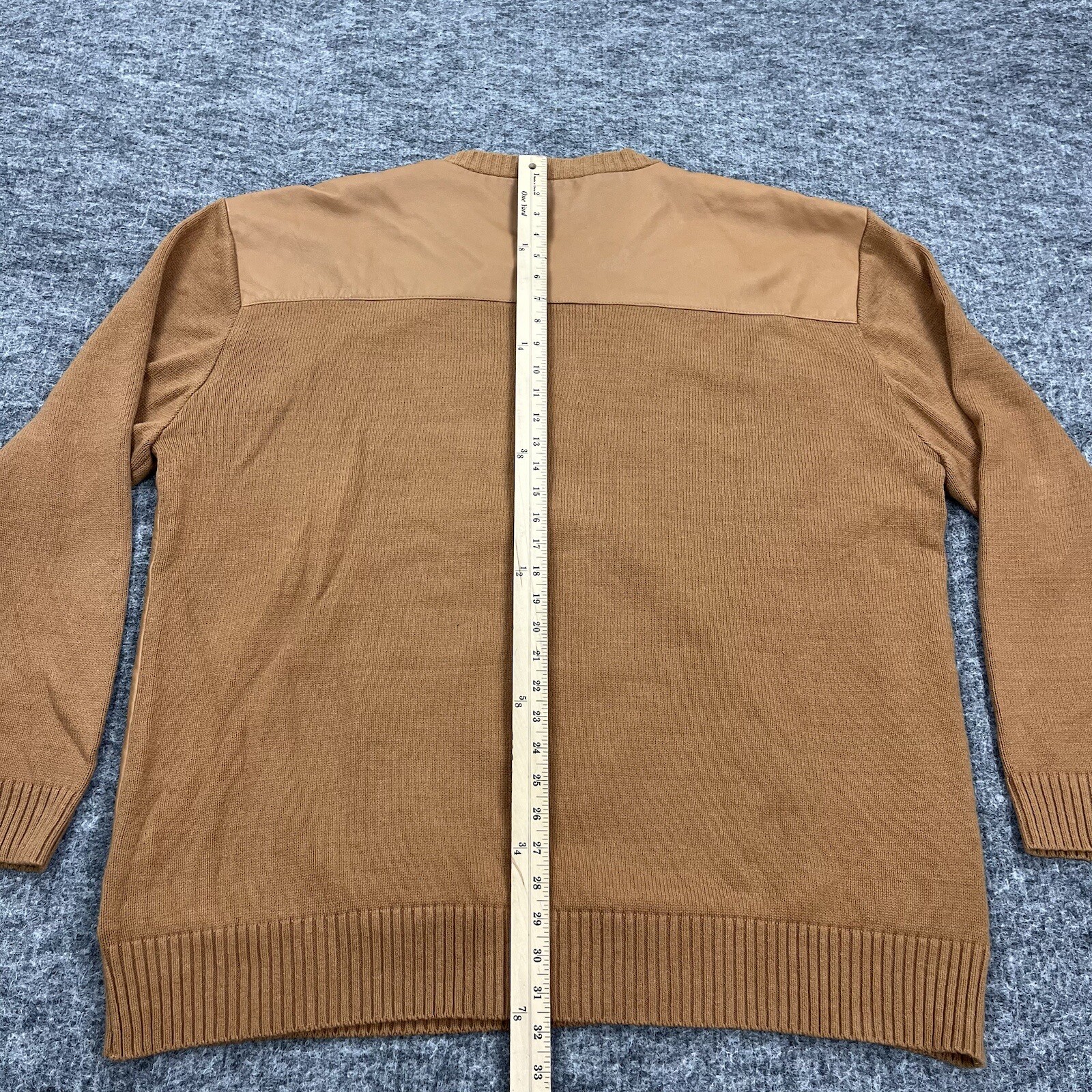 VINTAGE Steven Land Sweater Mens 3XL Brown Lambs Leather 90s