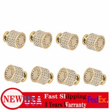 Crystal Brass Door Knobs Clear Diamond Cupboard Drawers Furniture Handle Cabinet