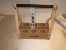 J&Auml;GERMEISTER Shotglas Longdrink Glas Echtholz Servier Tablett mit Trageschlaufe
