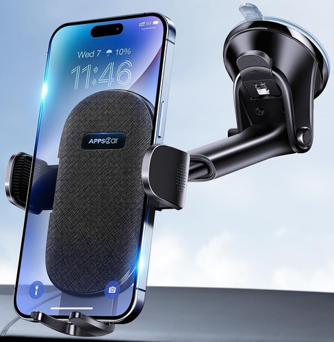 All-Weather Car Phone Mount for iPhone & Samsung - Quick Release & Adjustable - Picture 3 of 11