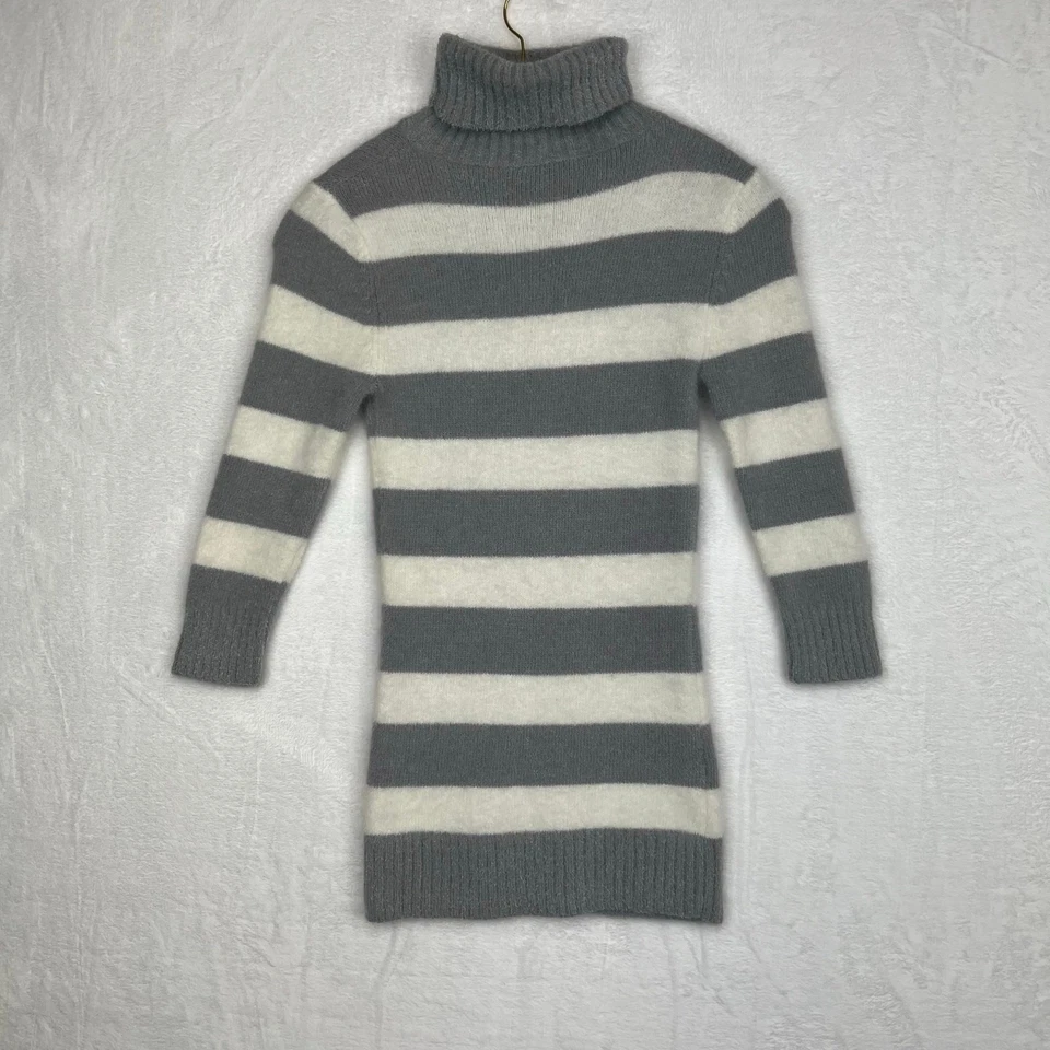 Suéter Bebe O Angora Mezcla S Cuello Alto Mujer Rayas Manga 3/4 De Colección Y2K Foto 2 de 4