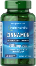 Puritan's Pride Cinnamon Complex with High Potency Chromium - 120 Capsules