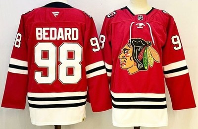 CONNOR BEDARD **XL* BLACKHAWKS ''CENTENNIAL'', NEW, SEWN!