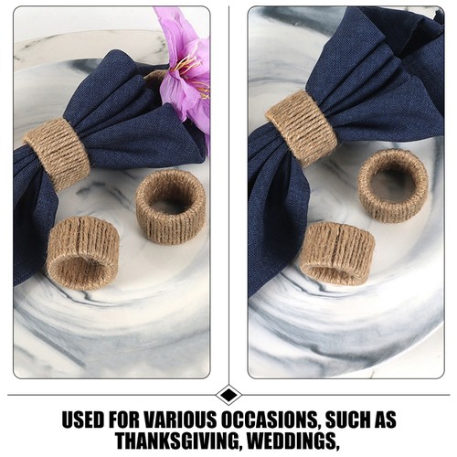 6 Pcs Cloth Napkin Holder Rings Band Rustic Farmhouse Napkins Buckles - Bild 4 von 12