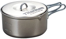 Evernew Titanium Non-Stick Cookware Set | Ultralight 0.9L Pot with