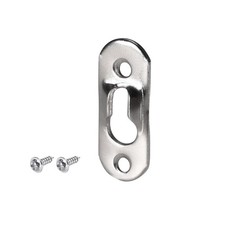 30 Pcs 37mm x 14mm Keyhole Hanging Plate for Picture Frames with Screws Silver