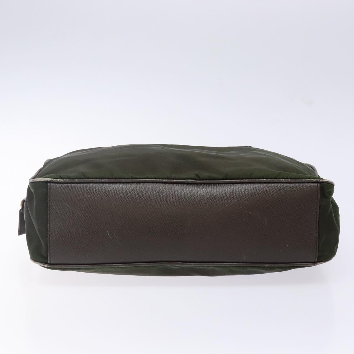 PRADA Shoulder Bag Nylon Green Gold Auth 141035 | eBay