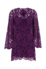 DOLCE&GABBANA Purple Lace Dress New & Authentic