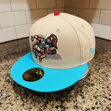 Pensacola Blue Wahoos MilB Copa de la Diversión New Era 59FIFTY Hat 7 1/4 New