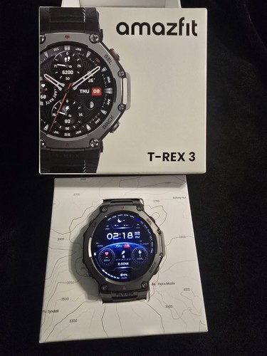 Amazfit T-Rex 3 48,5 mm Fitness Smartwatch mit Sprachsteuerung (Onyx)