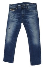 Diesel Pants Thavar Herren Jeans Hose W34 blau dunkelblau destroyed Sweat-Denim