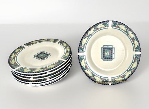 8 Pfaltzgraff Portfolio FOREST 8” Salad Plates NO CHIPS