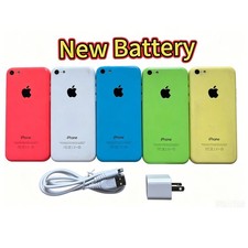 Apple iPhone 5C UNlocked 8/16/32GB BLUE/GREEN/PINK/WHITE/ YELLOW - New Battery