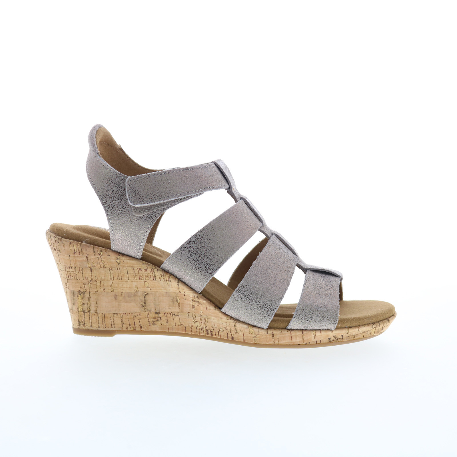 Женские серые босоножки на танкетке Rockport Briah New Gladiator CJ1100