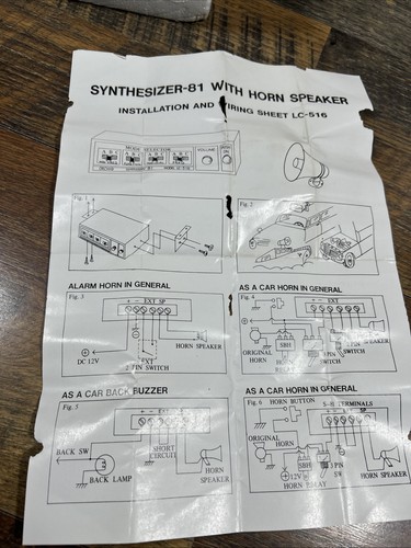 Orchid Synthesizer 81 Model LC-516 with Multi-sounds Includes Horn Speaker - Picture 5 of 6