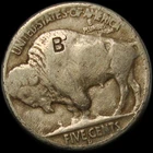 1937 D 5c Buffalo Nickel #527 COUNTERSTAMPED ' B '  Free Shipping