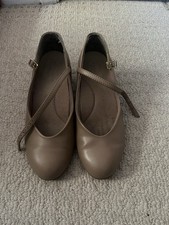 Women s Capezio Beige Mary Jane Strap Character Shoes
