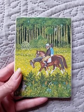 Villeroy & Boch VilboCard, Porcelain Postcard, Helga-Luise Seidler, Riding Out