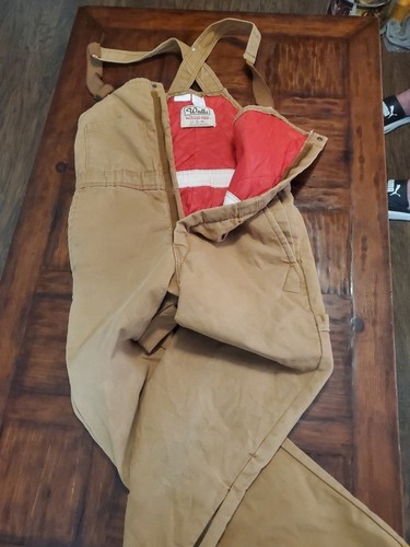 Vintage Walls Blizzard Pruf Insulated Bib Overalls Men M 34-36 Hunting USA - Picture 4 of 24