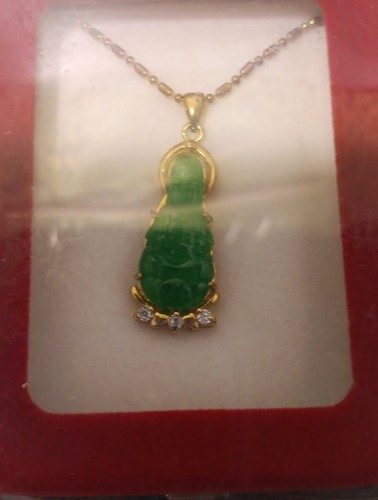 Zhou Dynasty Jade Necklace Pendant Hand Carved Buddah - Picture 2 of 3