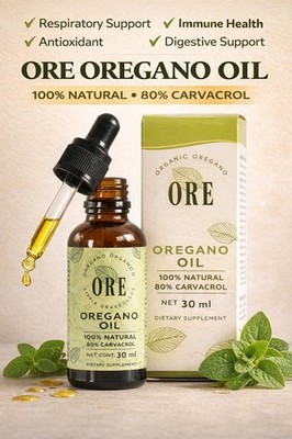 Oregano Oil Drops - 80% Carvacrol, All Natural Liquid Supplement Oregano Extract