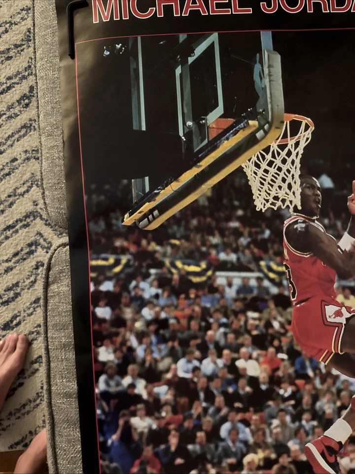 VINTAGE Michael Jordan Black Starline Inc Poster 1987 Chicago Bulls NBA 22x34" - Image 4 of 4