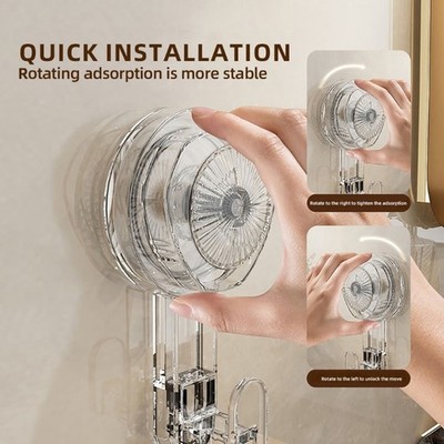 2pcs Simple Styles Suction Wall Hook Multifunction Hook for Towel & Clothes