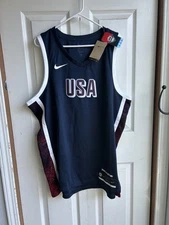 NWT Nike Team USA Olympic Basketball Limited Jersey Navy FV5520-451 $110 2XL 56